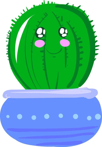 Cactus Avec Vecteur Trônes Illustration Couleur — Image vectorielle