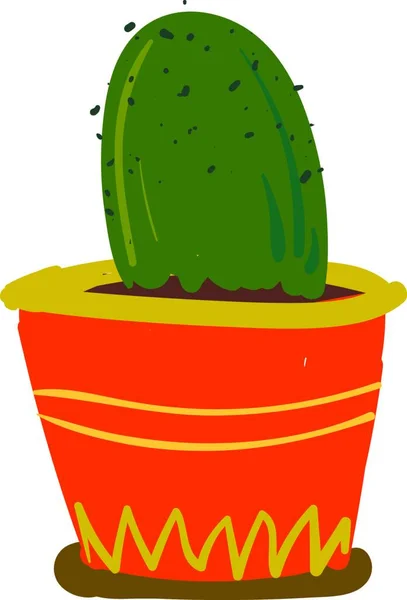 Kupol Formad Kaktus Växt Vektor Eller Färg Illustration — Stock vektor