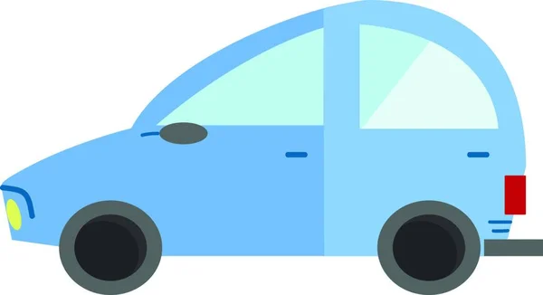 Blue Passenger Car Vector Color Illustration — Stock Vector