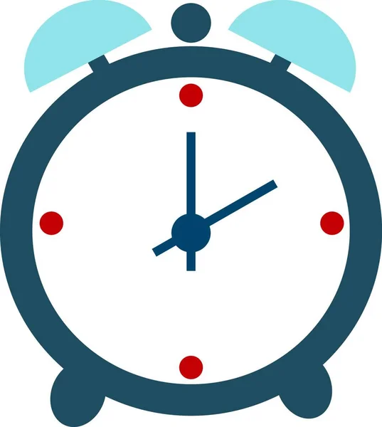 Vector Reloj Mesa Azul Ilustración Color — Vector de stock