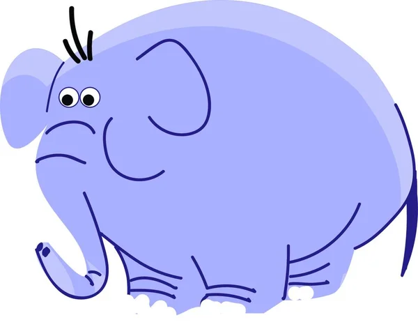 Illustratie Van Een Leuke Cartoon Olifant — Stockvector