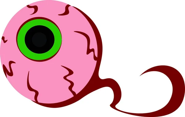 Eyeball Com Vetor Pupila Verde Ilustração Cor —  Vetores de Stock