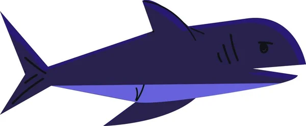 Vecteur Requin Bleu Une Illustration Couleur — Image vectorielle