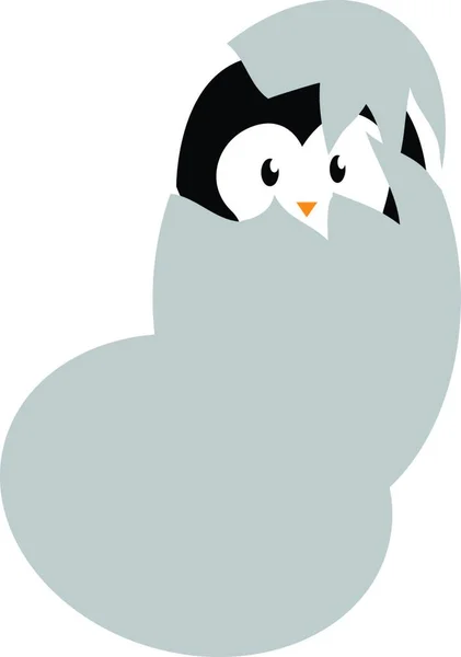 Baby Penguin Vector Color Illustration — Stock Vector