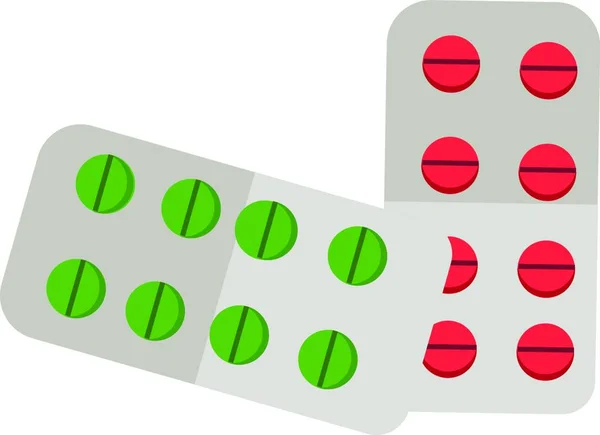 Medicin För Att Bota Sjukdom Vektor Eller Färg Illustration — Stock vektor