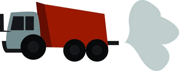 Ein Orangefarbener Lkw Vektor Oder Eine Farbige Illustration — Stockvektor