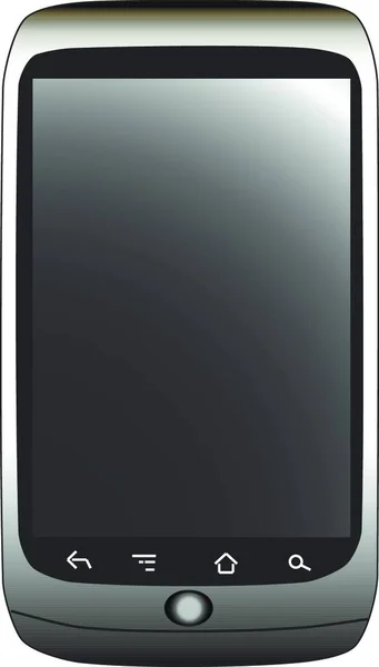 Écran Tactile Moderne Vecteur Téléphone Illustration Couleur — Image vectorielle
