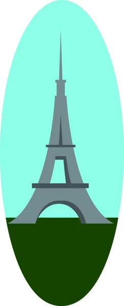 Una Torre Emblemática París Vector Ciudad Ilustración Color — Archivo Imágenes Vectoriales