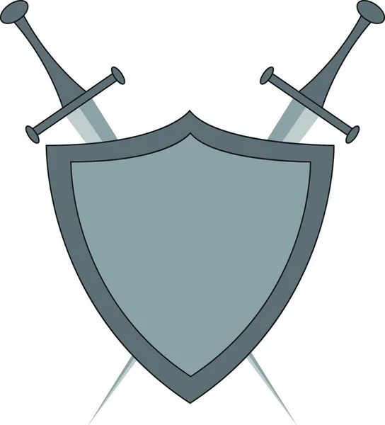 Escudo Para Proteção Proteção Vetor Ilustração Colorida — Vetor de Stock