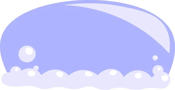 Een Blauwe Zeep Balk Vector Kleur Illustratie — Stockvector