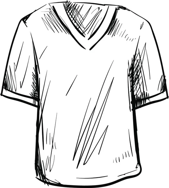 Tシャツ図面 イラスト 白い背景のベクトル — ストックベクタ