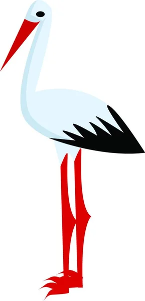 Vecteur Oiseau Avc Blanc Une Illustration Couleur — Image vectorielle