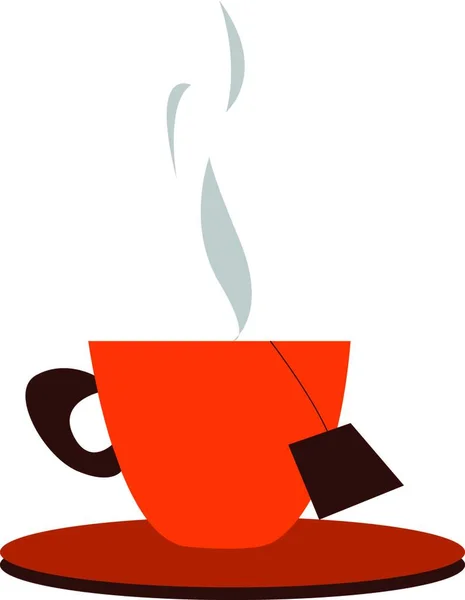 Una Taza Vector Placa Ilustración Color — Vector de stock