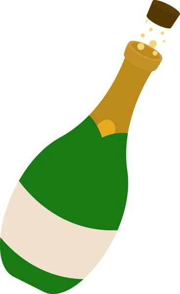 Botella Champán Ilustración Simple — Archivo Imágenes Vectoriales