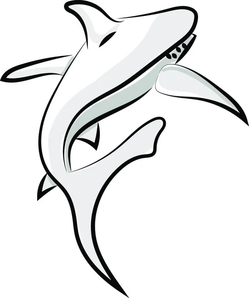 Vector Illustration Shark — Stock Vector
