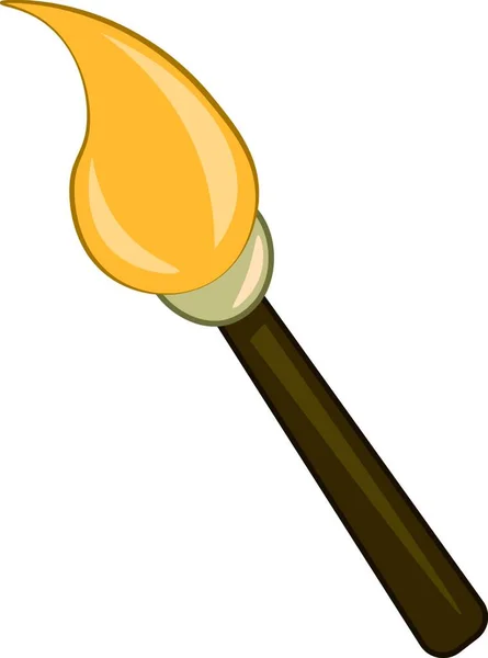 燃烧的木制火炬矢量或彩色插图 — 图库矢量图片