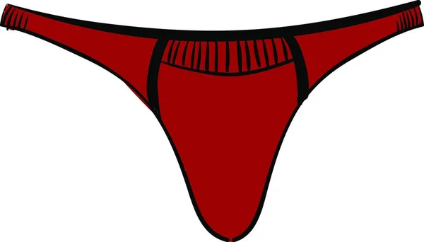 Ilustrace Červenobílých Pruhovaných Kalhot — Stockový vektor