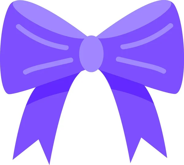 Purple Bow Tie Icon Vector Illustration Graphic Design — Stock Vector
