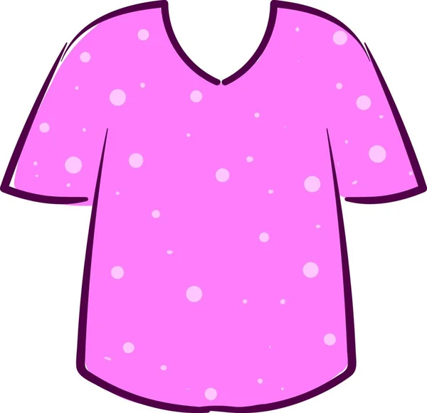 Roze Schattig Shirt Illustratie Vector Witte Achtergrond — Stockvector