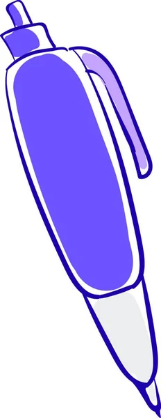 Purple Pen Illustration Vector White Background — Stock Vector