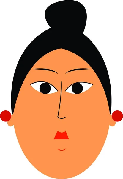 Cartoon Asiatische Mädchen Vektor Illustration Auf Weißem Hintergrund — Stockvektor