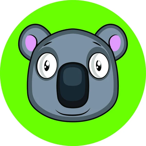 Cartoon Grey Koala Vector Illustartion Witte Achtergrond — Stockvector