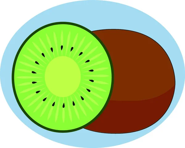 Kiwi Web Symbol Einfache Illustration — Stockvektor
