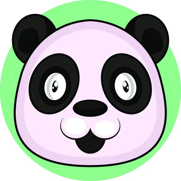 Gambar Vektor Panda Kartun Sederhana Pada Backgorund Putih - Stok Vektor