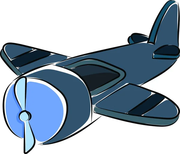 Illustratie Van Een Cartoon Vliegend Vliegtuig — Stockvector