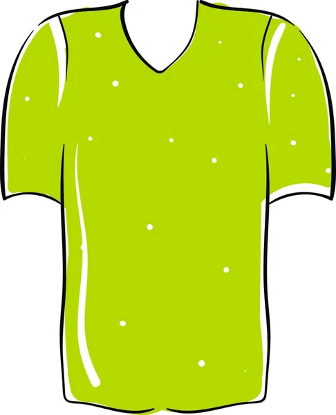 Camisa Verde Ilustración Vector Sobre Fondo Blanco — Vector de stock