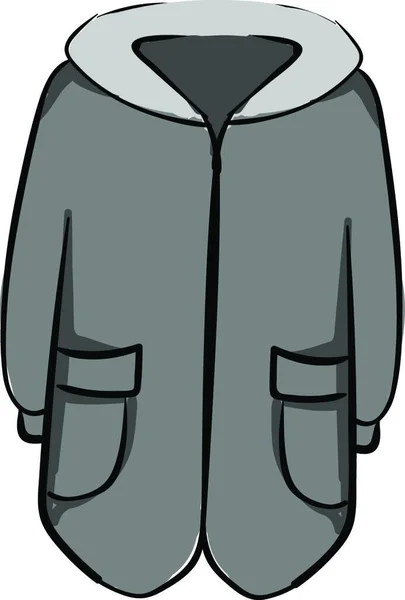 Uomo Cappotto Invernale Illustrazione Vettore Sfondo Bianco — Vettoriale Stock