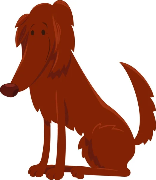 かわいいアイルランドのセッターの漫画イラスト Purebreedd Dog Animal Character — ストックベクタ