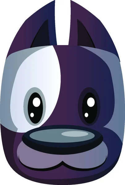Простой Мультфильм Темно Фиолетовый Вектор Собаки Иллюзорный Белом Фоне — стоковый вектор