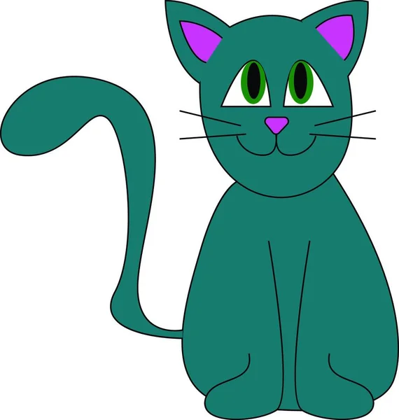 Gato Preto Desenho Animado Isolado Fundo Branco Ilustração Vetorial Para  imagem vetorial de AnzelikaKononec© 498788768