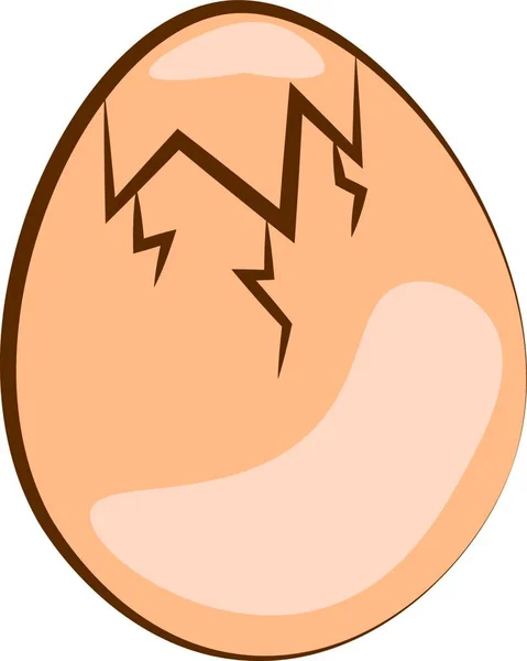 Huevo Que Está Punto Romper Dibujo Ilustración Color Vectorial — Vector de stock