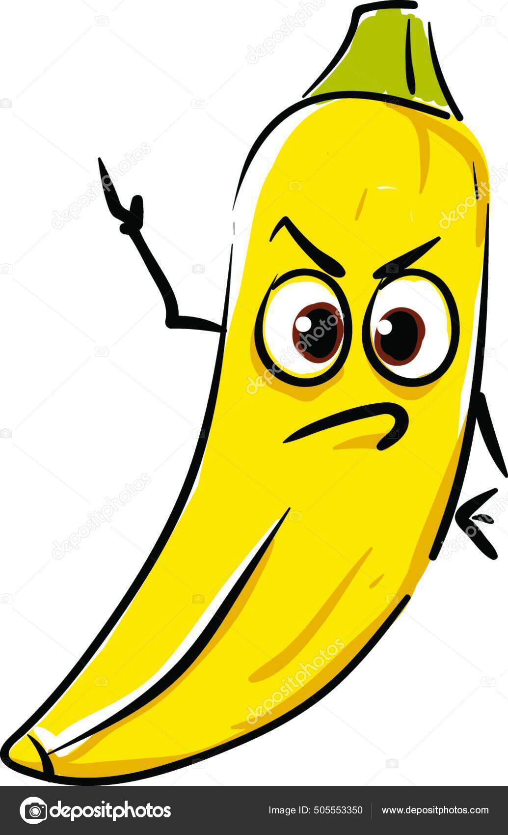 Beautiful Bright Yellow Banana Cartoon Depicting Angry Face Vector Color Stock Vector Image by ©PantherMediaSeller #505553350 Beautiful Bright Yellow Banana Cartoon Depicting Angry Face Vector Color Stock Vector Image by ©PantherMediaSeller #505553350