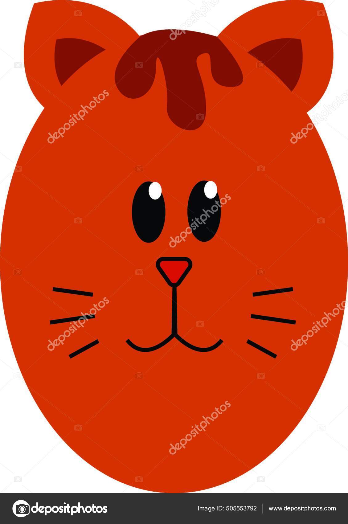 Cartoon Cat Which Showing Only Its Face Vector Color Drawing Stock Vector  Image by ©PantherMediaSeller #505553792