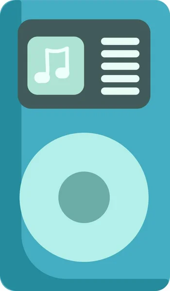 Digital Audio Player Designed Select Desired Music Navigating Shuffle Option — Stock Vector