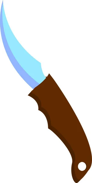 Клипарт Ножа Который Обычно Складывается Имеет Острый Лезвие Часто Используется — стоковый вектор