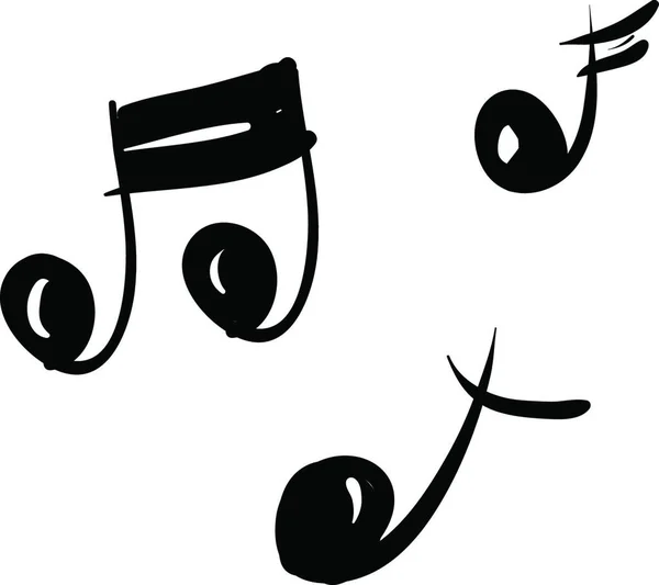 Czarno Białe Kolorowe Melodie Kreskówkowe Które Reprezentują Nowoczesny Zapis Muzyczny — Wektor stockowy
