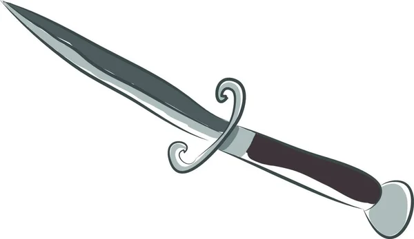 Cuchillo Noé Vintage Modelo Antiguo Con Color Negro Mango Vector — Vector de stock