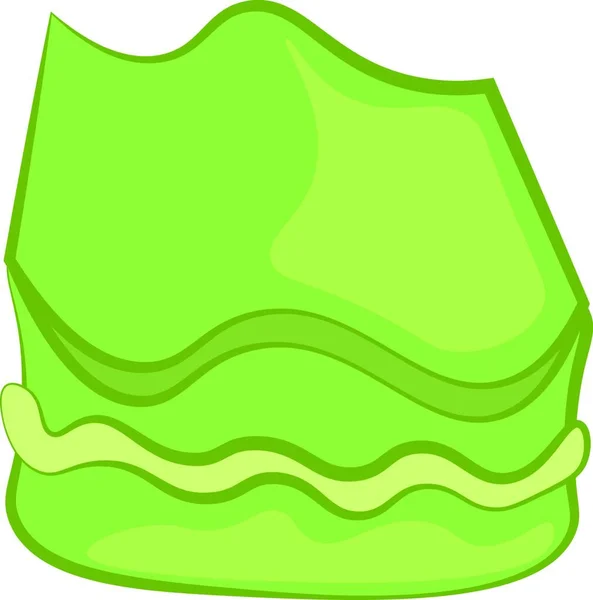 Bolo Mochi Desenhos Animados Cor Verde Com Camadas Que Gostoso —  Vetores de Stock