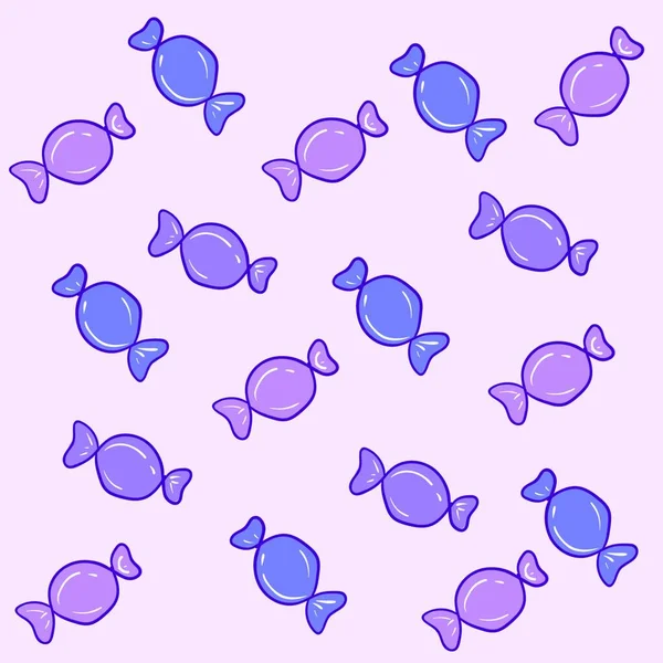 Texture Purple Blue Color Toffees Has Shaped Designs Arranged Particular — Stock Vector