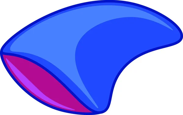 Uma Barbatana Cor Azul Que Triangular Forma Base Cor Rosa —  Vetores de Stock