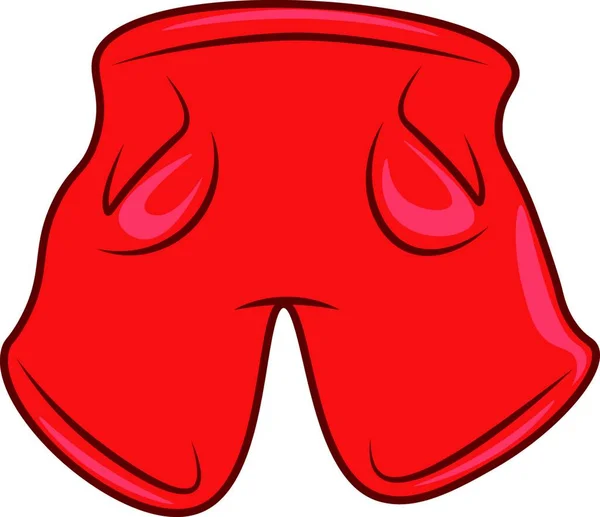 Klien Dari Celana Pendek Berwarna Merah Siap Dijual Sedang Menunggu - Stok Vektor