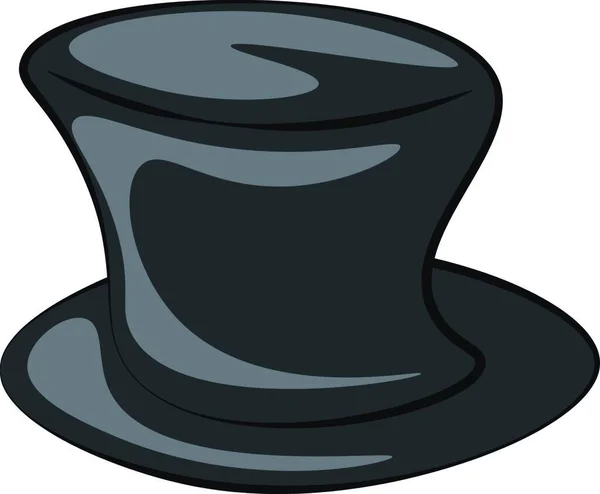 Μαύρο Μαγικό Καπέλο Κινουμένων Σχεδίων Οποίο Παίζει Κόλπα Και Τραβά — Διανυσματικό Αρχείο