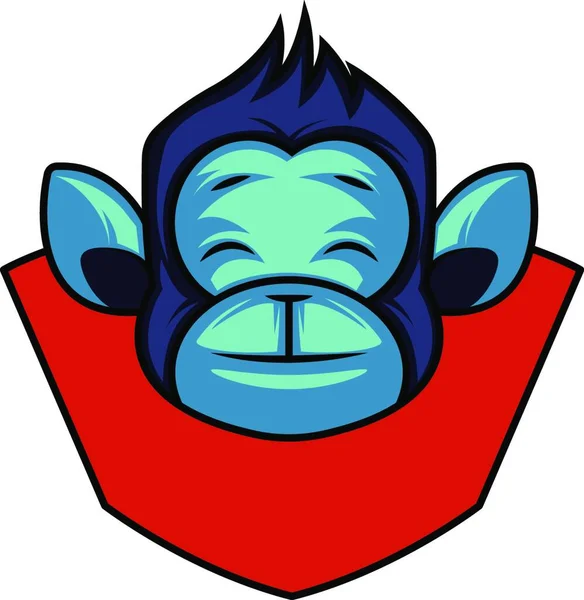 Macaco Como Vetor Ilustração Logotipo Jogo Fundo Branco —  Vetores de Stock