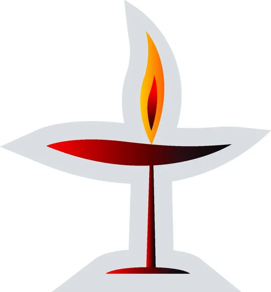 Red Unitarian Religion Symbol Vektor Illustration Auf Weißem Hintergrund — Stockvektor