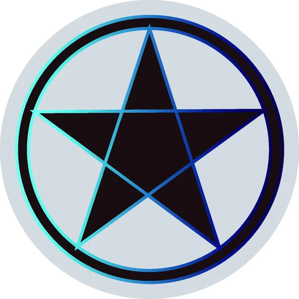 Wicca Star Symbol Vector Illustration White Background — Stock Vector