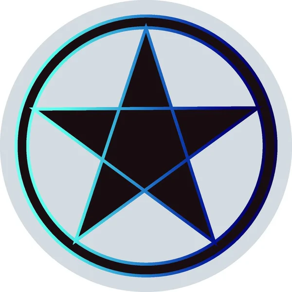 Wicca Estrella Símbolo Vector Ilustración Sobre Fondo Blanco — Archivo Imágenes Vectoriales